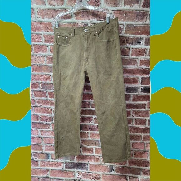 Trust Jeans Khaki Green Relaxed Fit Denim – Men’s 36x32 - Picture 1 of 7